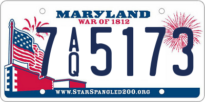 MD license plate 7AQ5173