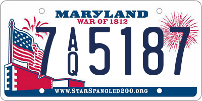 MD license plate 7AQ5187