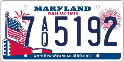 MD license plate 7AQ5192