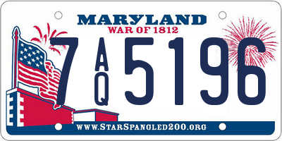 MD license plate 7AQ5196