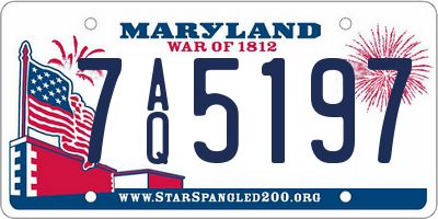 MD license plate 7AQ5197