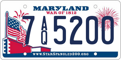 MD license plate 7AQ5200