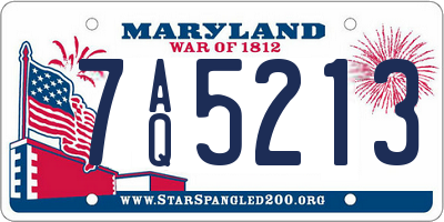 MD license plate 7AQ5213