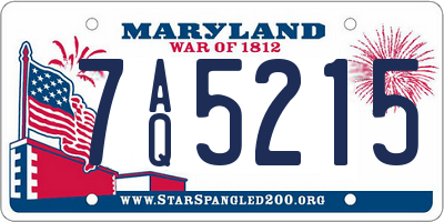 MD license plate 7AQ5215