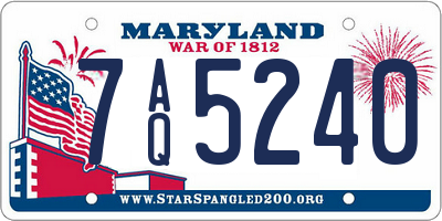 MD license plate 7AQ5240