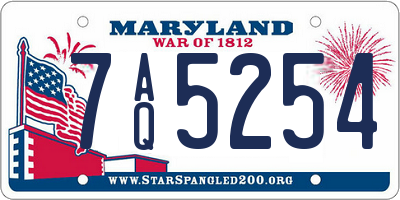 MD license plate 7AQ5254