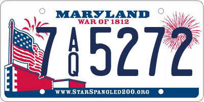 MD license plate 7AQ5272