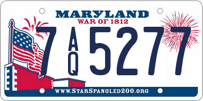 MD license plate 7AQ5277