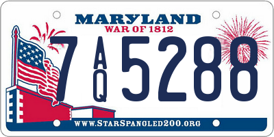 MD license plate 7AQ5288