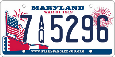 MD license plate 7AQ5296