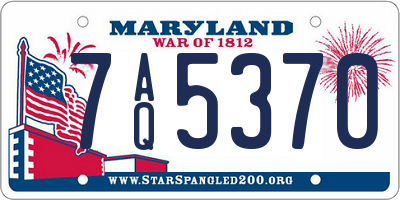 MD license plate 7AQ5370