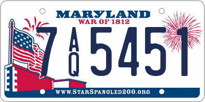 MD license plate 7AQ5451
