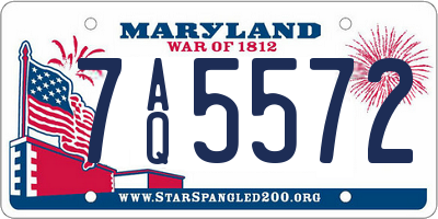 MD license plate 7AQ5572