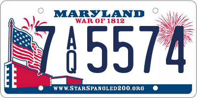 MD license plate 7AQ5574