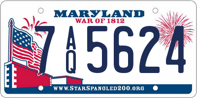 MD license plate 7AQ5624