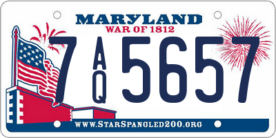 MD license plate 7AQ5657