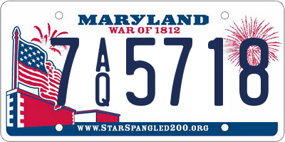 MD license plate 7AQ5718