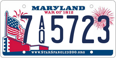 MD license plate 7AQ5723