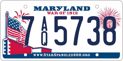 MD license plate 7AQ5738