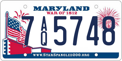 MD license plate 7AQ5748
