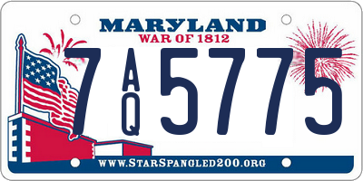 MD license plate 7AQ5775