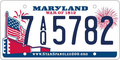 MD license plate 7AQ5782