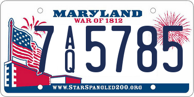 MD license plate 7AQ5785