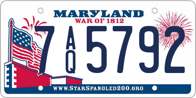 MD license plate 7AQ5792