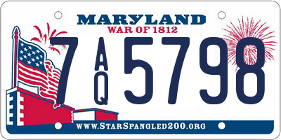 MD license plate 7AQ5798