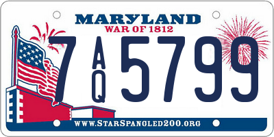 MD license plate 7AQ5799