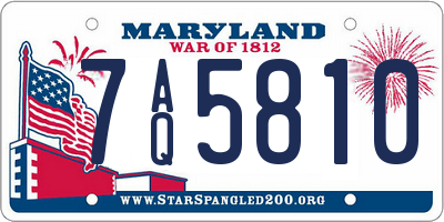 MD license plate 7AQ5810