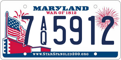 MD license plate 7AQ5912