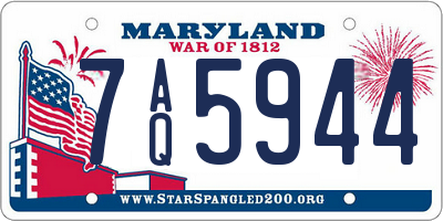 MD license plate 7AQ5944