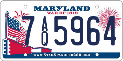 MD license plate 7AQ5964
