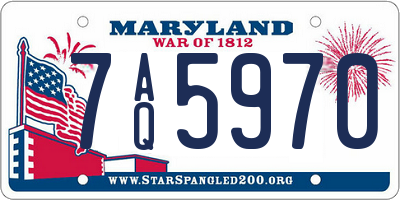 MD license plate 7AQ5970