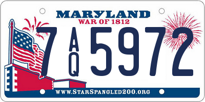 MD license plate 7AQ5972