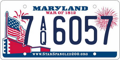 MD license plate 7AQ6057