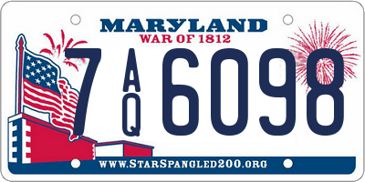 MD license plate 7AQ6098