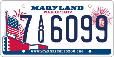 MD license plate 7AQ6099