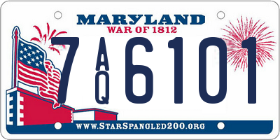 MD license plate 7AQ6101
