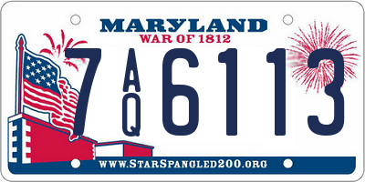 MD license plate 7AQ6113