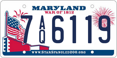 MD license plate 7AQ6119