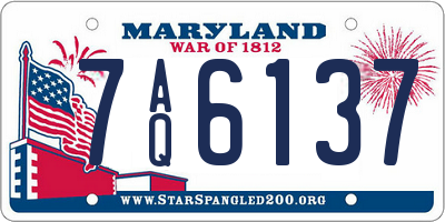 MD license plate 7AQ6137