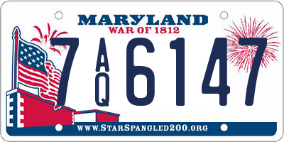 MD license plate 7AQ6147