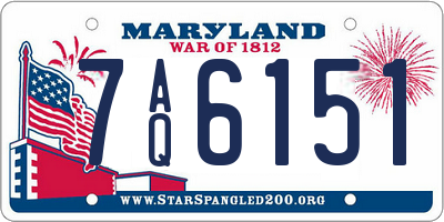 MD license plate 7AQ6151