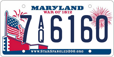 MD license plate 7AQ6160