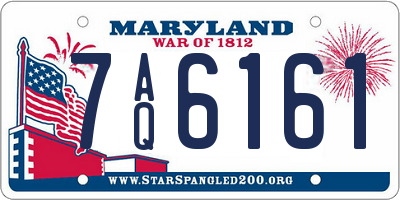 MD license plate 7AQ6161