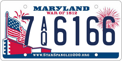 MD license plate 7AQ6166