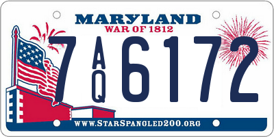 MD license plate 7AQ6172