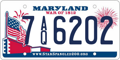 MD license plate 7AQ6202